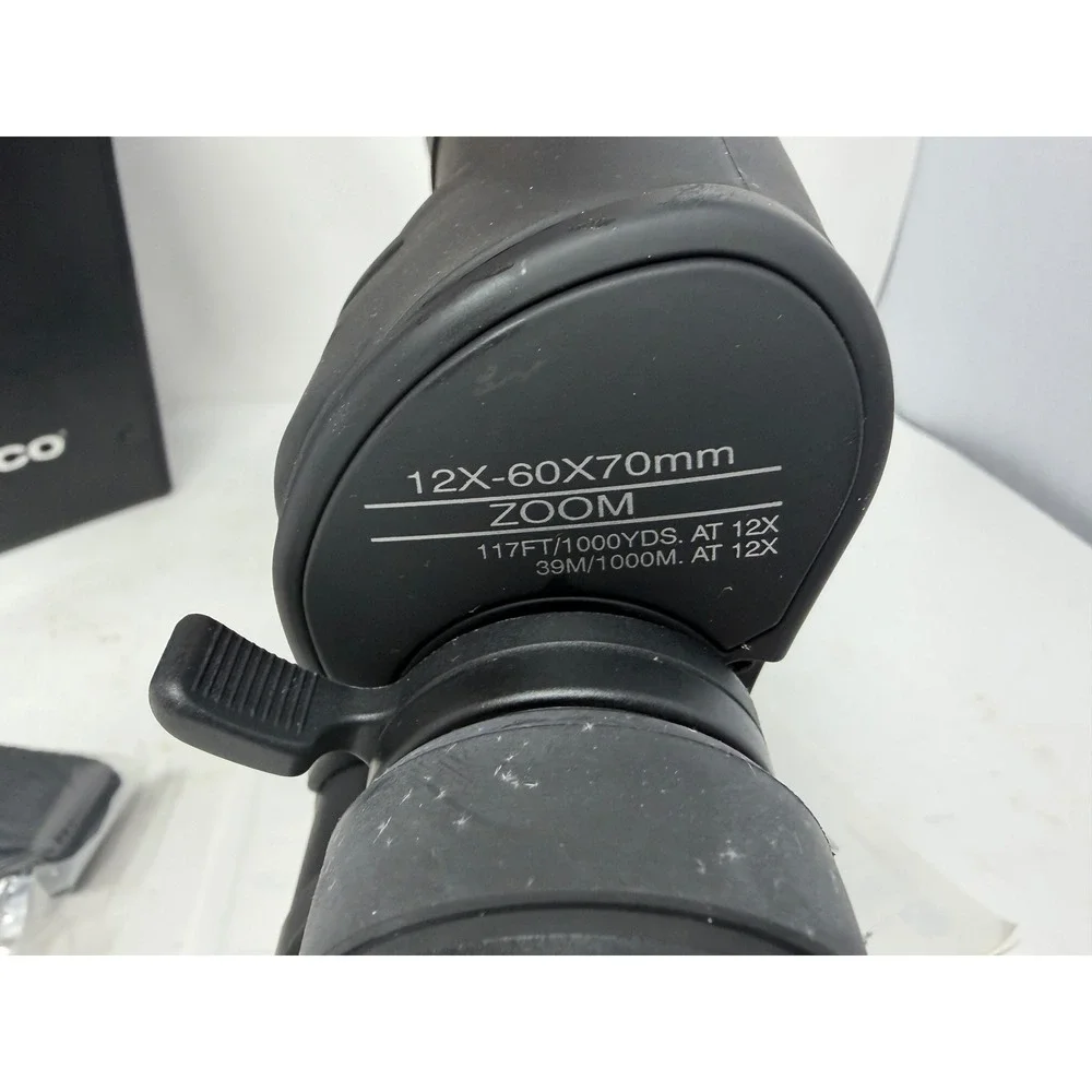 Tasco 12-60x70 Zoom Binoculars 124RB-1 Rubicon Lenses Japan w Box Case 1995